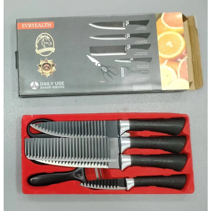 PRINS KIT 6pcs kitchen knife set ナイフセット Kit de Facas Colorido Inox com 6 Peças | Shopee Brasil