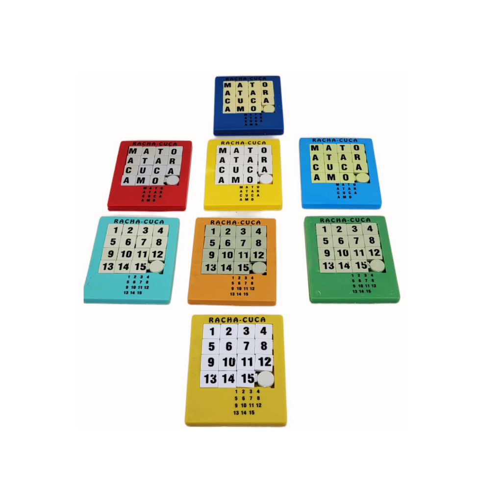 KIT 4 UNIDADES racha cuca quebra cabeça NUMEROS ou LETRAS diversão ...
