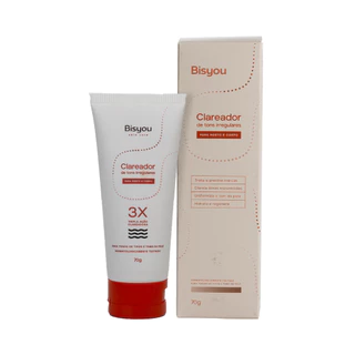 Clareador De Tons Irregulares Rosto e Corpo, Melasma, Manchas de Sol, Acne, Envelhecimento, 70g - Bisyou