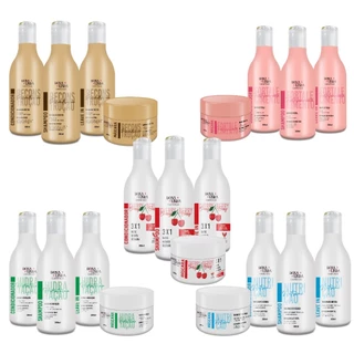 20-ITENS CAPILAR SHAOMPOO CONDICIONADOR MÁSCARA LEAVE-IN TODATODA DONA LINDA 5 KIT