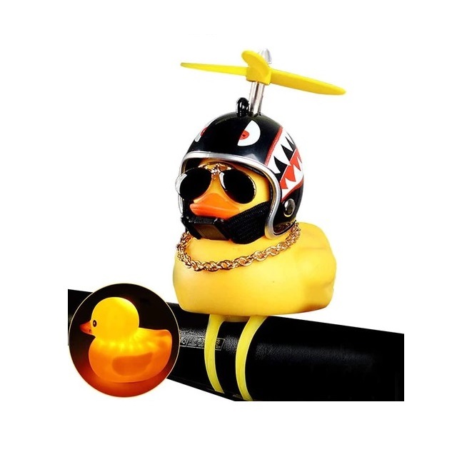 Patinho Capacete Decoração Moto Guidão Bicicleta Carro Cordão Óculos Com Luz Envio Imediato