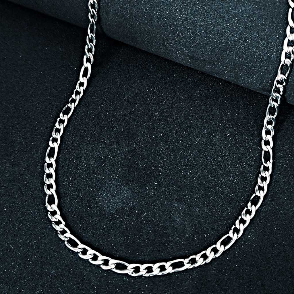 Collana In Acciaio Inox 18-30 Cm: Catena Curb Link Esagonale Figaro, Stile Unisex Elegante - Foto 5