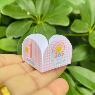 Forminha para brigadeiro personalizada 365 sorrisos menina lembrancinha para festa
