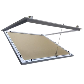 Alçapão Com Click Em Alumínio Com Tampa Para Forro Gesso Drywall 40x40 Cm