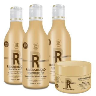 Kit Reconstrução Repositor de Massa Capilar Profissional Salão Cronograma