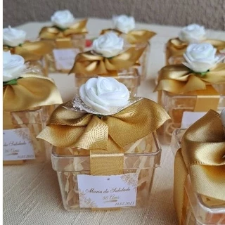 Lembranças Luxo/semi-luxo l Personalizadas l Escolha a quantidade l Dia da Mulher l Dourado l Verde em Oferta na Shopee