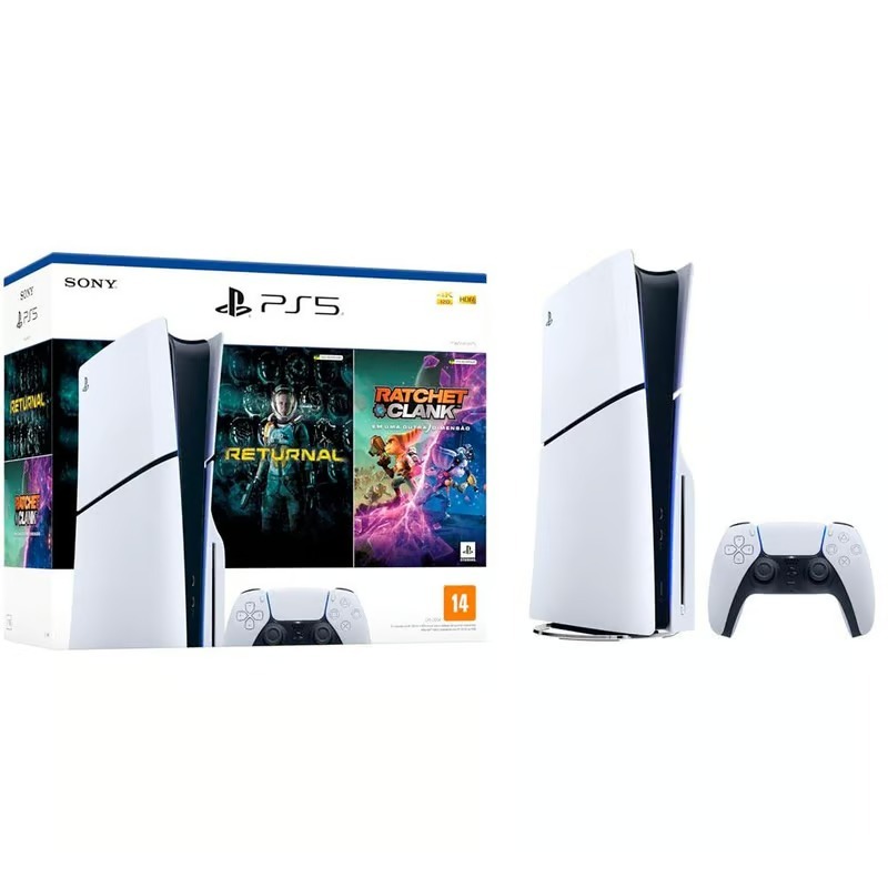 Console PlayStation 5 Slim Sony Bundle Returnal + Ratched & Clank em Uma Outra Dimensão