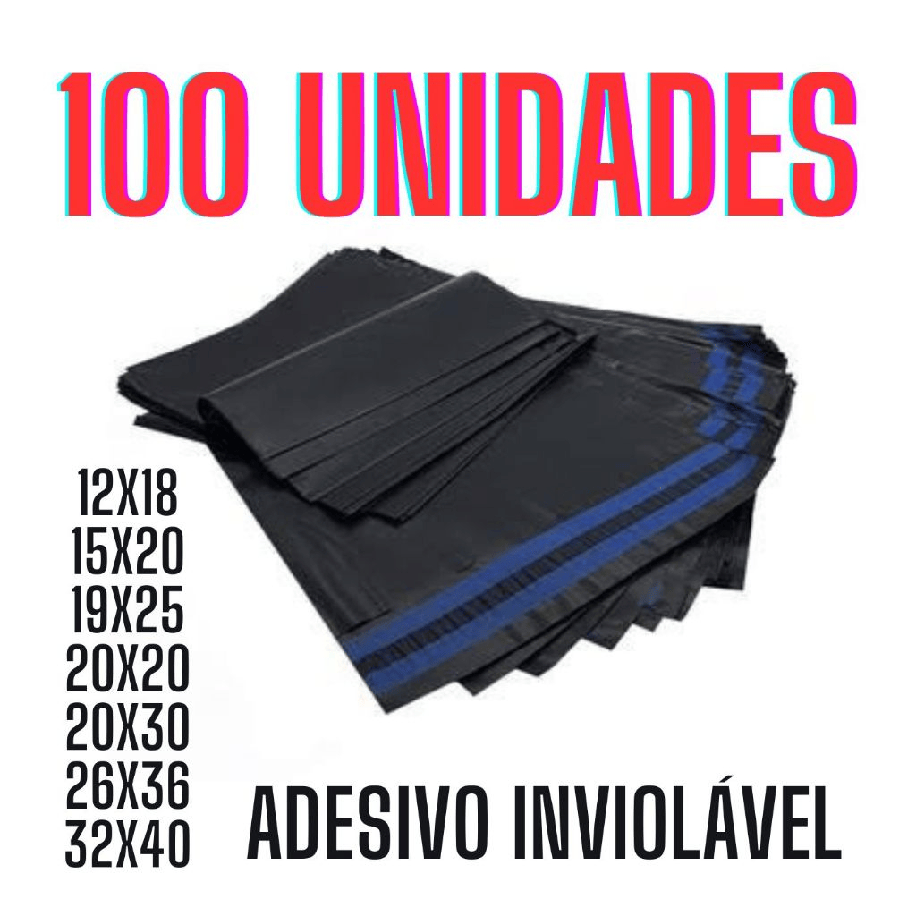 Kit Envelope de Segurança com 100 unidades embalagem cinza auto colante ...