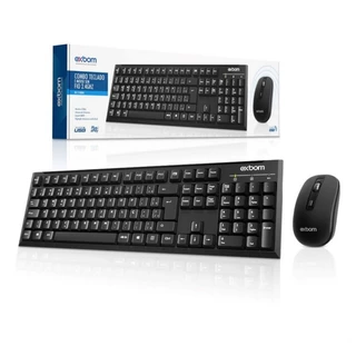 Kit teclado e mouse sem fio ABNT II 2.4Ghz multimídia BK-S1000M F/K EXBOM