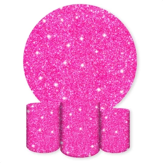 Kit Capa Painel + Trio Capas de Cilindros Sublimado Tema Glitter Diversos Modelos