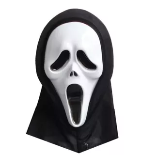 Máscara Faciais Pânico com Capuz Pânico Ghostface Terror Festa Fantasia Simples Halloween
