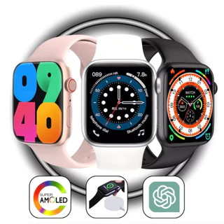 Relogio Inteligente Smartwatch W29 Pro Original Serie 9 Tela Amoled 47mm Mais Pulseira Metalica