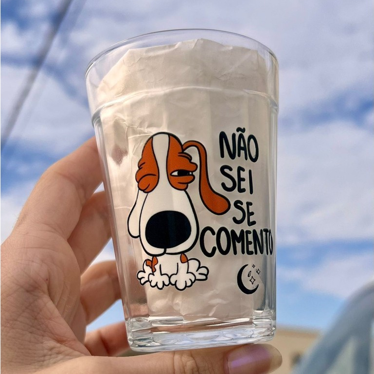Copo Cachorro Não sei se comento - Vidro 190ml