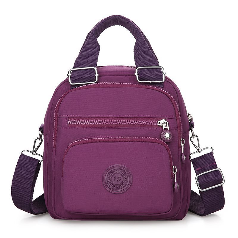 Bolsa Feminina Nylon Impermeável Vira Mochila Transversal Tiracolo