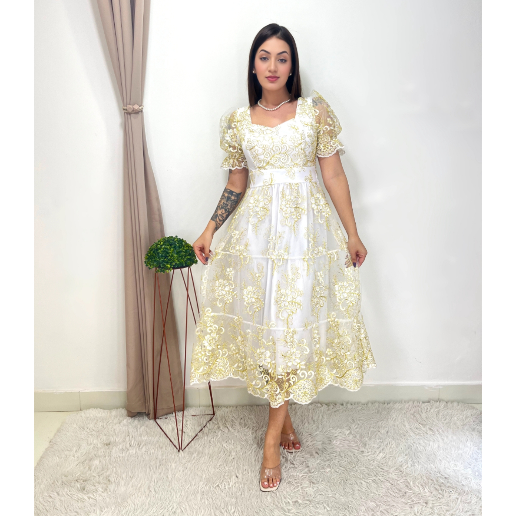 Vestido Midi Bordado na Black Friday 2025 | BuscaProdutos