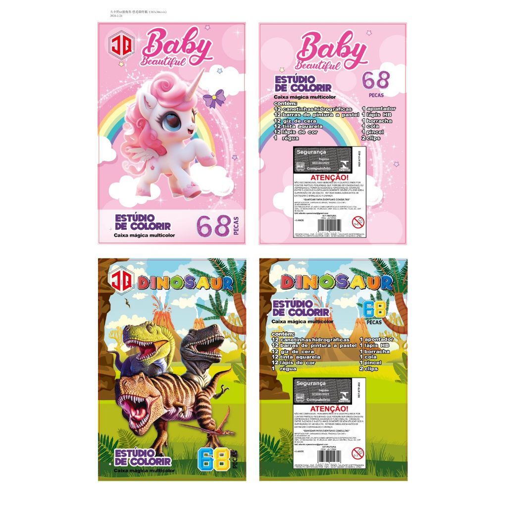 Maleta De Pintura Infantil Estojo 68 Cores / Papelaria Infantil, Estojo, Cores, Pintura