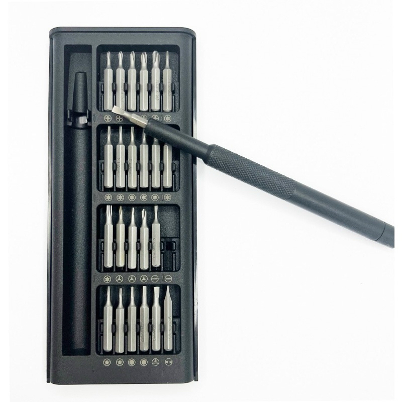 Kit Jogo Ferramenta Chave Magnética Precisão 24 Peças Pequenos Reparos Compatível - Celular Iphone Android Videogame Xbox Nintendo Switch Computador