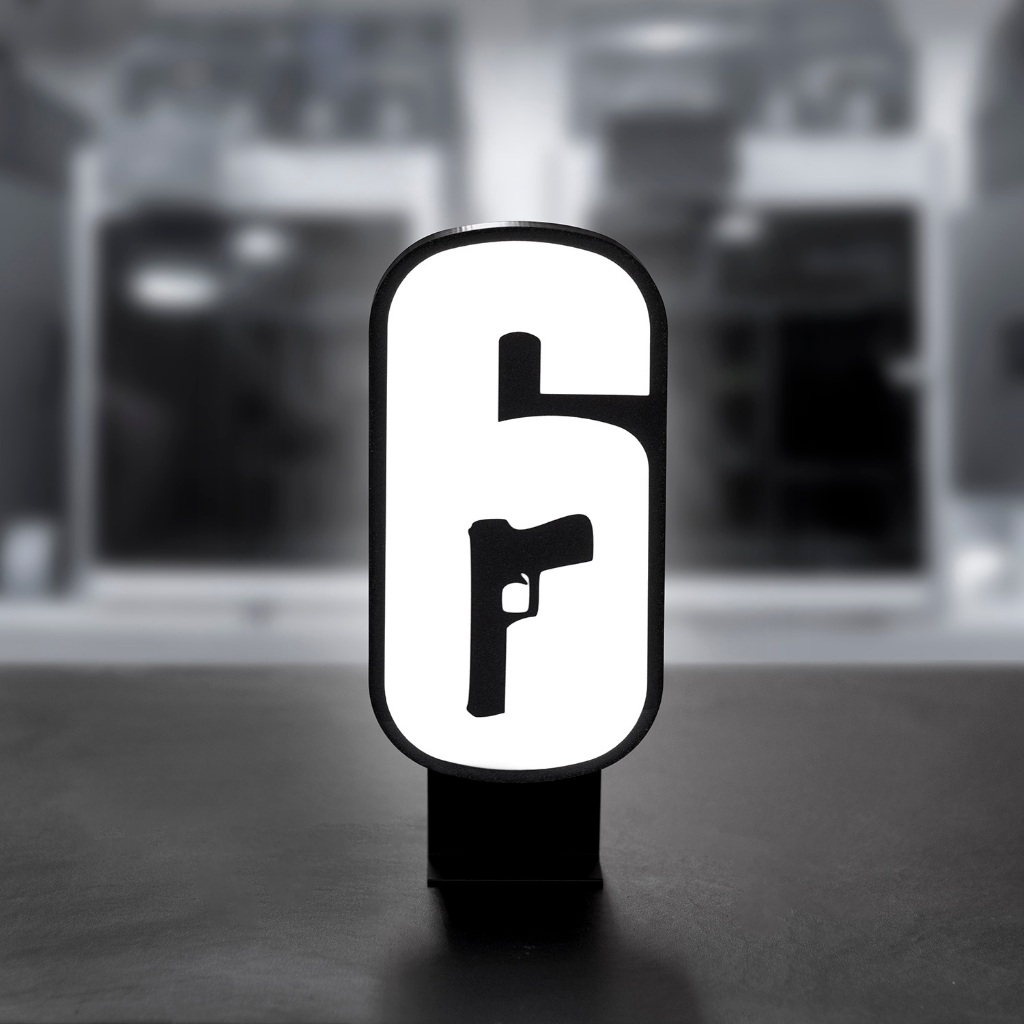 Placa Luminária Decorativa |Temática do Jogo Rainbow Six Siege | LED ...