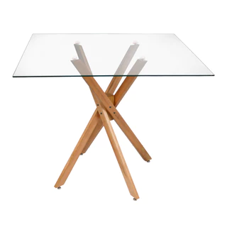 Mesa Jantar 70cm Akemi Quadrada Vidro Temperado 6mm Móveis Escrivaninha Cozinha Escritório Sala De Estar