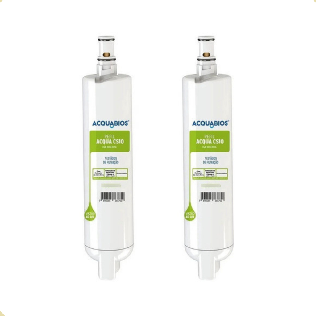 Kit 2 Refil Acqua Filtro Purificador De Água Elétrico Cs10 U