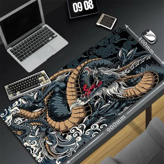 Grande Dragão Mousepad para PC Gamer, Office Mouse Pad, Gaming Room Acessórios, Tapete de Mesa, Art Keyboard Mats, 900x400 em Oferta na Shopee