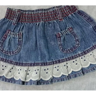 Kit 2 saia jeans infantil