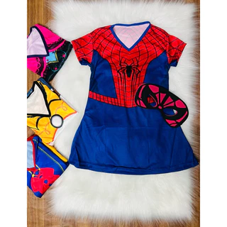 MULHER ARANHA VESTIDO FANTASIA INFANTIL C/ ACESSÓRIO