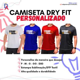 Camiseta Dry Fit Poliester Personalizada (Malha Esportiva/Academia)