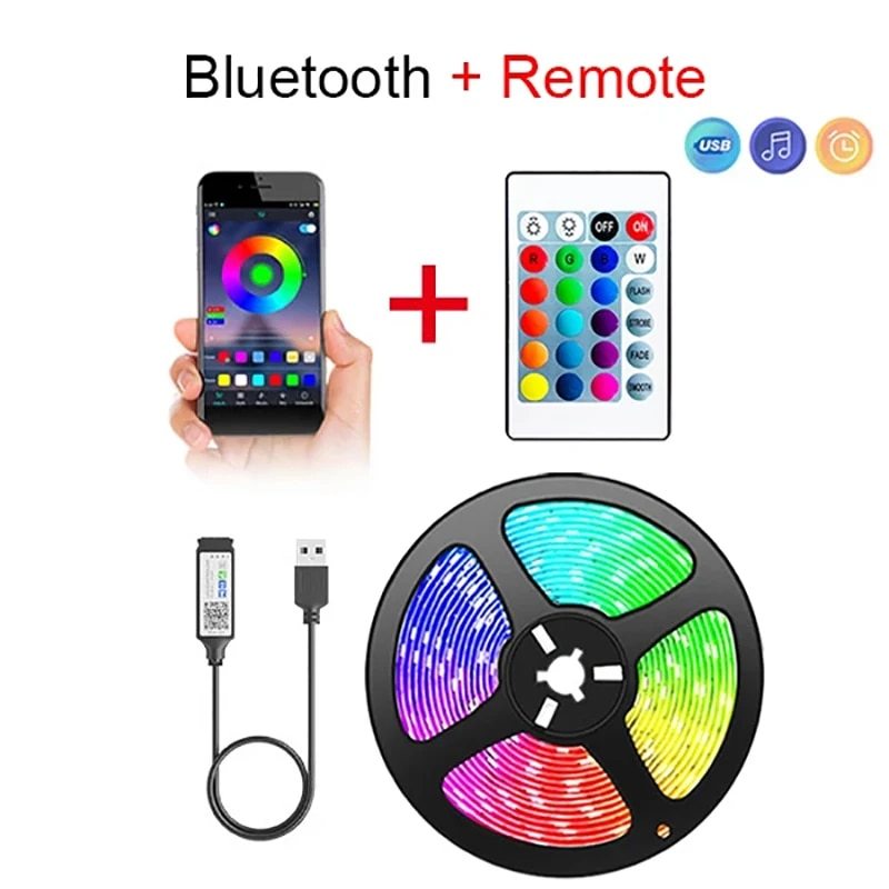 Fita de LED RGB com Bluetooth: Iluminação Inteligente
