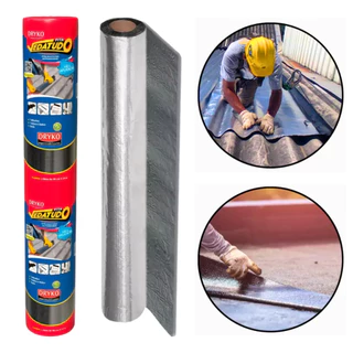 Manta Asfáltica Aluminizada Auto Adesiva 90cmx10m Dryko