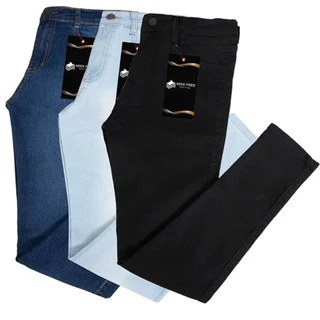 Kit Calças Jeans Skinny Masculina Slim Elastano com Lycra Linha Premium Envio Já