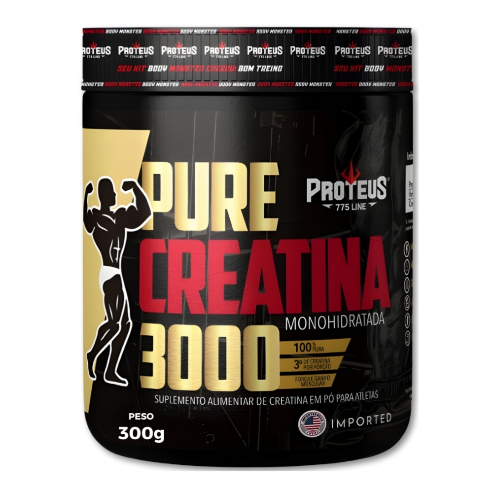Creatina Monohidratada 300gr com laudo 100% Pura