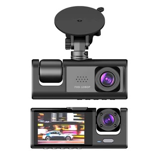 Câmera Automotiva Dupla 1080p - Visão Noturna, Automática, Gravação em Loop - Acessório para Carro