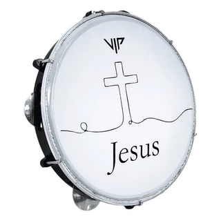 Pandeiro Profissional 10 Pele Leitosa Jesus Corpo Abs Chave Afinação em Oferta na Shopee