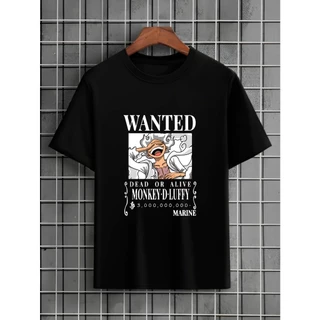 CAMISETA STREETWEAR ONE PIECE WANTED MASCULINA 100% ALGODÃO ENVIO IMEDIATO