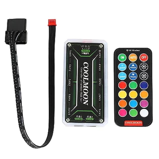 Controlador de Fan RGB 10 Fans 2 Fitas c/Controle BXBA-XA-XC Coolmoon