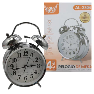 Relógio de Mesa Despertador Retrô Altomex Al-2304