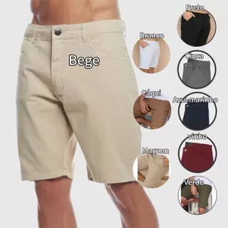Oscar Bermuda Sarja Colorida Jeans Premium Masculino Diversas Cores