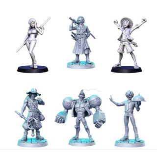 kit 5 Miniatura RPG 35 mm Animes,DeD impressão 3D resina