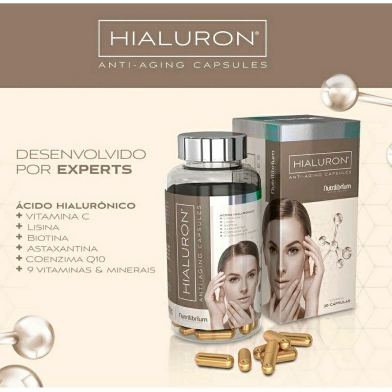 Hialuron 30 cápsulas Nutrilibrium validade 10/2026 | Shopee Brasil