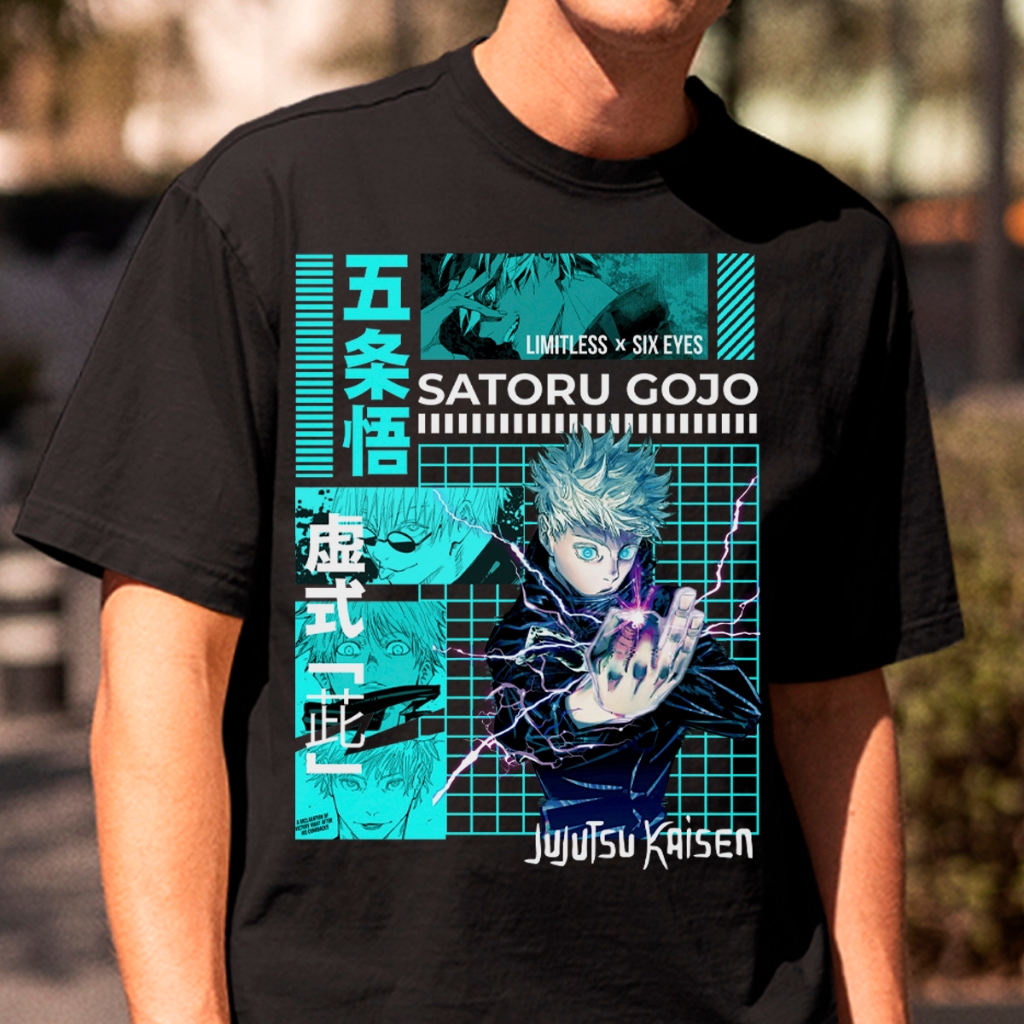 Camiseta Jujutsu Kaisen Satoru Gojo Algodão