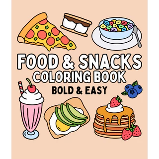 Livro de Colorir Comidas fáceis - 30 desenhos em folhas soltas