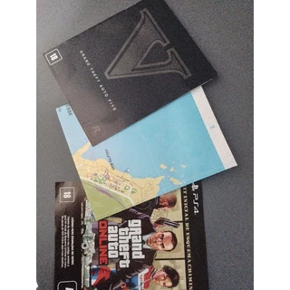 Mapa, manual e folheto originais de GTA V (PS4)