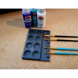 Paleta de cores minimalista com suporte para pincel