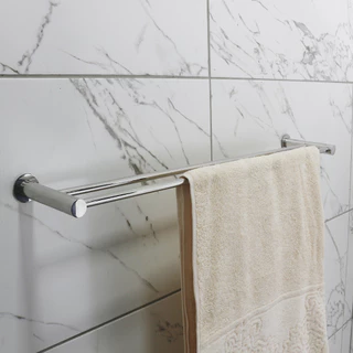 Porta Toalha Duplo Para Banheiro 60cm Inox 304 - Rr1012