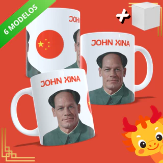Caneca Meme John Xina Mao Tsé - Social Credit Personalizada + Caixa de Presente Branca