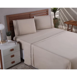 JOGO DE LENÇOL 4 PEÇAS CAMA KING 2.03M X 1.98M X 40 CM