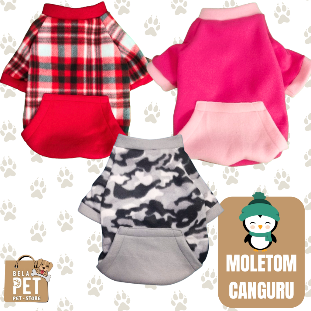 Moletom Pet Moletom Canguru Para Pet Moletom com Bolso Canguru Para Cachorro Roupa para Cacorro Moletom Pet