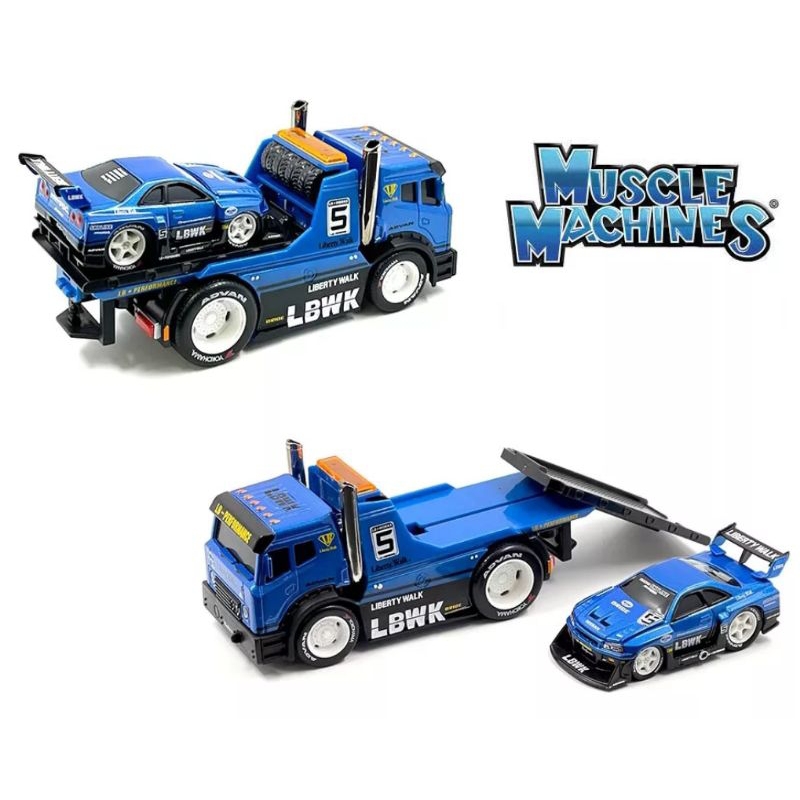 MINIATURA NISSAN SKYLINE GT-R R34 LBWK MAISTO MUSCLE MACHINES