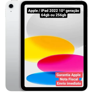 Apple iPad 2022 10.9 Wi-Fi 10ª geração Prata, Rosa, Azul e Amarelo 64GB ou 256GB Nfe Envio Imediato